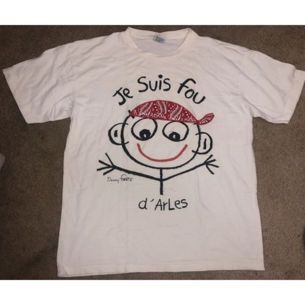 Vintage Rare Danny First Je Suis Fou D’Arles French Logo Shirt XL
